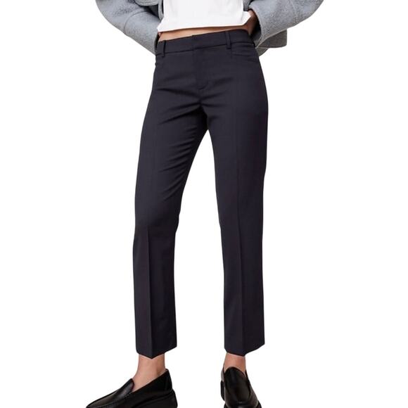 Banana Republic TALL Siena Slim Italian Wool Ankle Pant Navy Blue 8 444805 - Picture 2 of 12